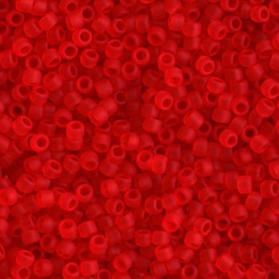 TOHO Round 15/0  N. 759 Transparent-Frosted Lt Siam Ruby