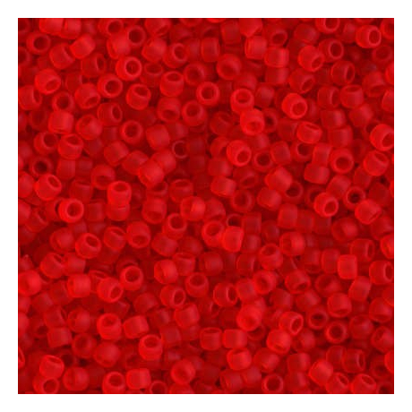 TOHO Round 15/0  N. 759 Transparent-Frosted Lt Siam Ruby