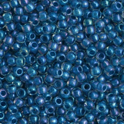 TOHO Round 11/0  N. 1017 Inside-Color Luster Crystal/Capri Blue Lined