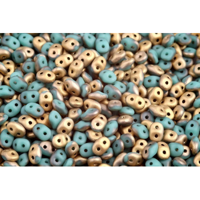 MATUBO SUPERDUO  N. 375 TURQUOISE GREEN FOOL'S GOLD