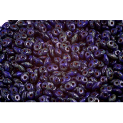 MATUBO SUPERDUO  N. 442 OPAQUE BLUE TRAVERTIN