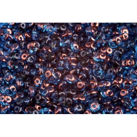 MATUBO SUPERDUO  N. 468 AQUAMARINE SEMI BRONZE LUSTER