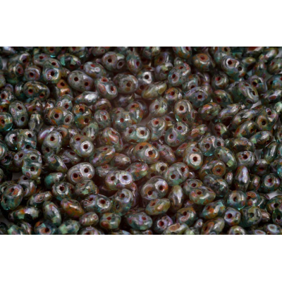 MATUBO SUPERDUO  N. 471 AQUAMARINE TRAVERTIN