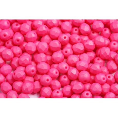 Fire polished  N. 251 VALENTINE PINK ROSE WATERMELON SILK MATTE