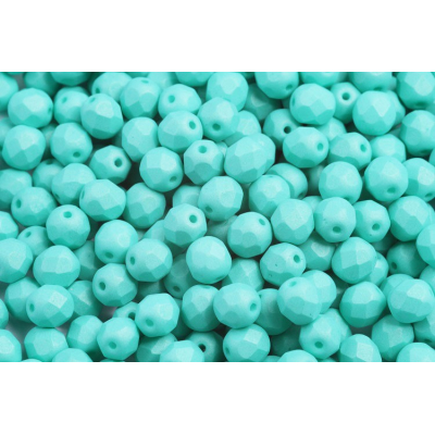 Fire polished  N. 253 OPAQUE GREEN TURQUOISE SILK MAT