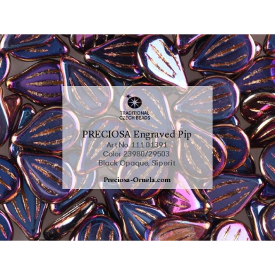 Preciosa Pip™ gravírované č.195