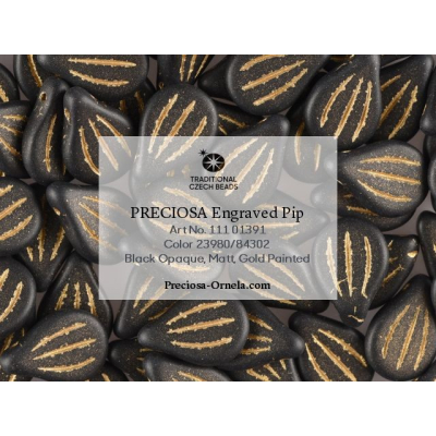 Preciosa Pip™ gravírované č.197