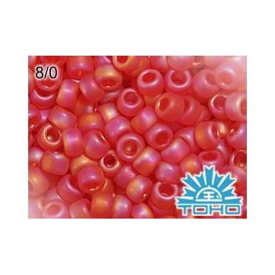 TOHO Round 8/0  N. 174 Transparent-Rainbow-Frosted Light Siam
