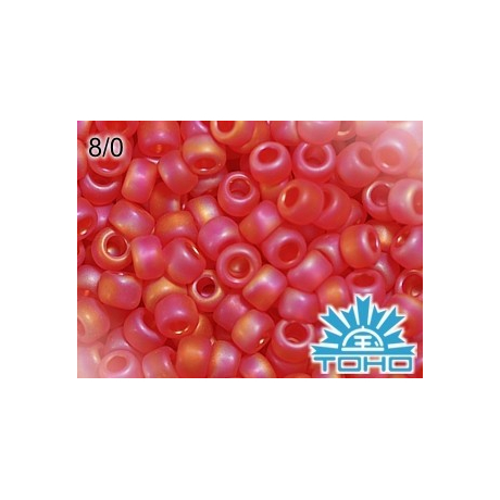 TOHO Round 8/0  N. 174 Transparent-Rainbow-Frosted Light Siam