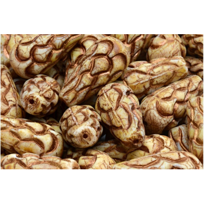 Korálky Šiška borová (25x12mm) č. 21