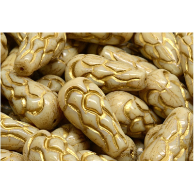 Korálky Šiška borová (25x12mm) č. 28