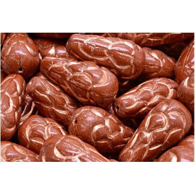 Korálky Šiška borová (25x12mm) č. 32