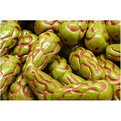 Korálky Šiška borová (25x12mm) č. 50