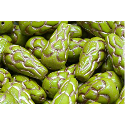 Korálky Šiška borová (25x12mm) č. 51