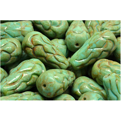 Korálky Šiška borová (25x12mm) č. 68