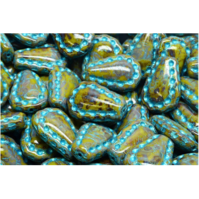 Krajková kapka č.3436 (17x12mm)