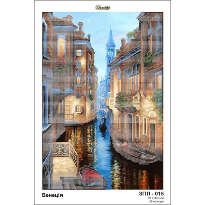 Plátno pro vyšívaní korálky - Benátky - č. 149 27 x 39,5 cm