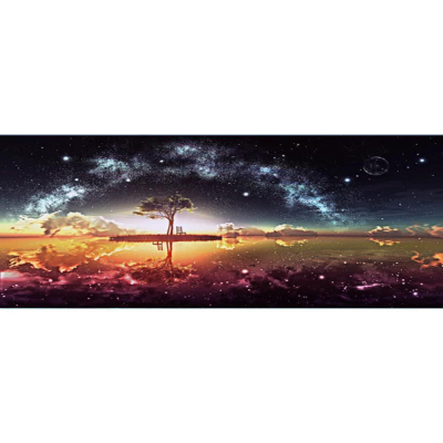 Diamantové malování - Noční krajina - č. 40 100 x 40 cm