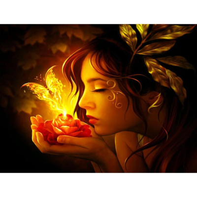 Diamantové malování - Kouzelná víla - č. 70 40 x 30 cm