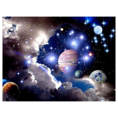 Diamantové malování - Vesmír - č. 76 40 x 30 cm