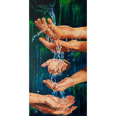 Diamantové malování - Ruce - č. 90 85 x 45 cm