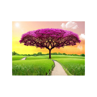 Diamantové malování -  Nachový strom - č. 121 40 x 30 cm