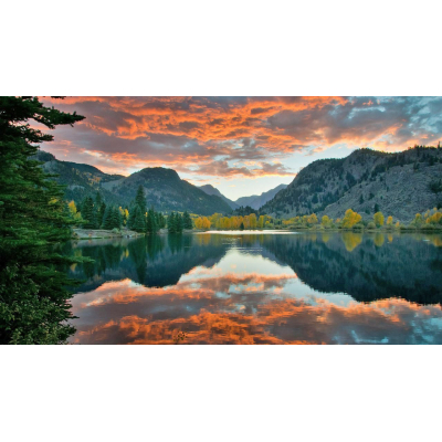 Diamantové malování - Jezero a hory - č. 159 30 x 40 cm