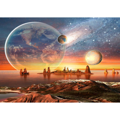 Diamantové malování - Krajina Marsu - č. 160 30 x 40 cm