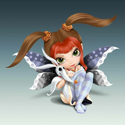 Diamantové malování - Víla se smajlíky - č. 196 30 x 30 cm