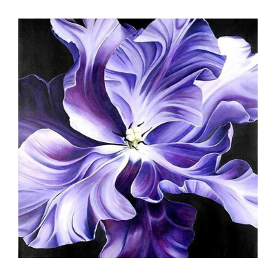 Diamantové malování - Fialový květ - č. 209 30x30 cm