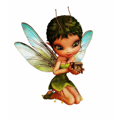 Diamantové malování - Víla s krabičkou - č. 228 40x40 cm