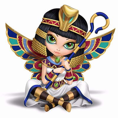 Diamantové malování - Egyptská víla - č. 246 30x30 cm