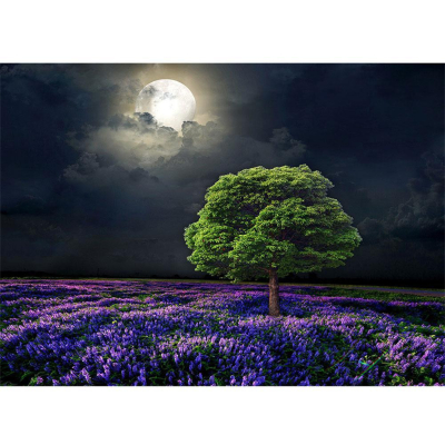 Diamantové malování - Strom v levandulích - č. 272 40x30 cm