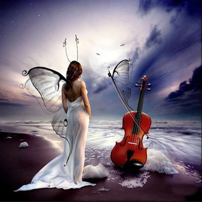 Diamantové malování - Dívka a violoncello - č. 319 40x40 cm