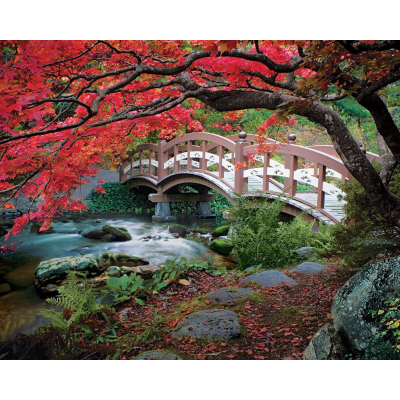 Diamantové malování - Lávka v zahradě - č. 355 40x50 cm