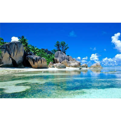 Diamantové malování - Plaž s kameny - č. 359 50x80 cm