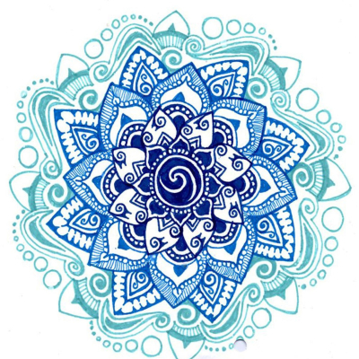 Diamantové malování - Modrá mandala - č. 362 40x40 cm