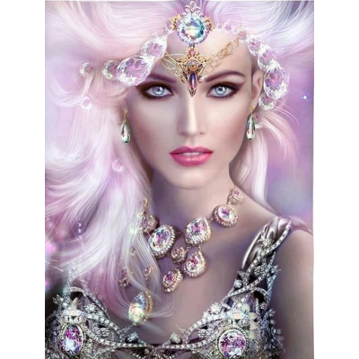 Diamantové malování - Diamantova princezna - č. 377 40x60 cm