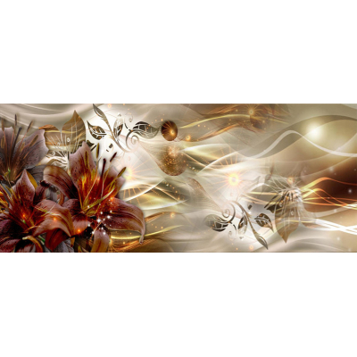 Diamantové malování - Květinová abstrakce - č. 378 120x50 cm