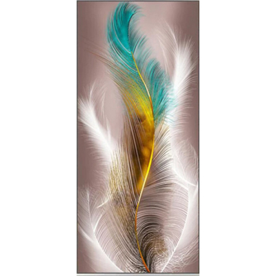 Diamantové malování - Barevné pírko - č. 401 50x100 cm