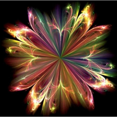 Diamantové malování - Abstraktní fantasy květ - č. 432...