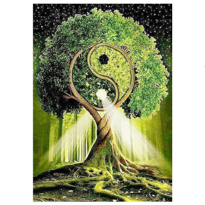 Diamantové malování - Strom s monadou - č. 463 65x85 cm