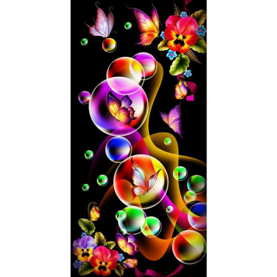 Diamantové malování - Bubliny a motýli - č. 468 50x120 cm