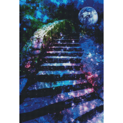 Diamantové malování - Nebeské schody - č. 497 65x95 cm