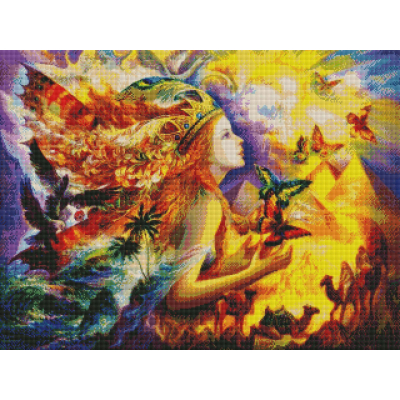 Diamantové malování - Motýlí královna - č. 498 60x80 cm