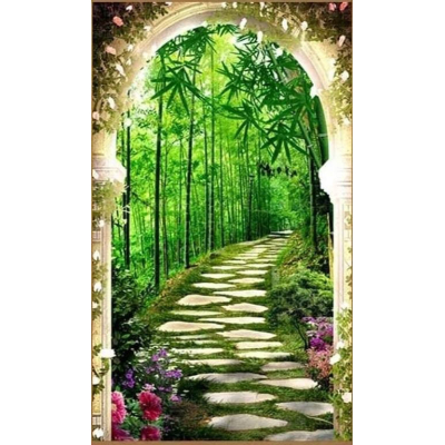 Diamantové malování - Bambusovy les - č. 521 120x70 cm