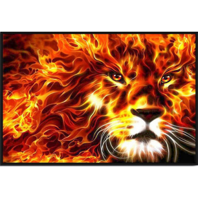 Diamantové malování - Ohnivý lev - č. 535 40x60 cm