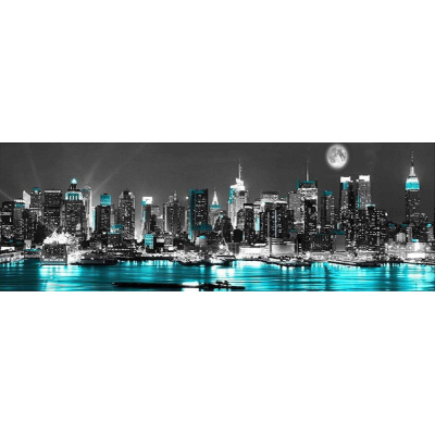 Diamantové malování - Tyrkysové město - č. 542 120x50 cm