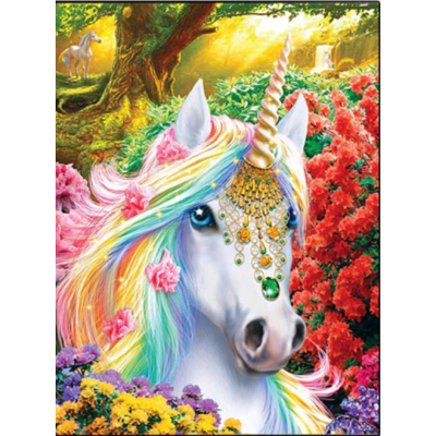 Diamantové malování - Královský jednorožec - č. 558 40x50 cm