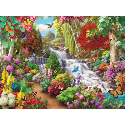 Diamantové malování - Pohádková zahrada - č. 608 70x60 cm